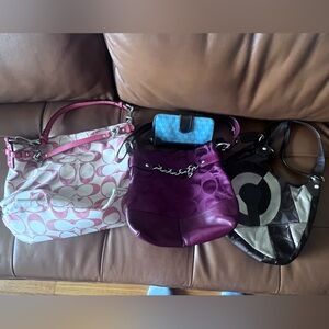 Coach purse lot + denim Dooney wallet